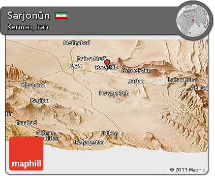 Satellite Panoramic Map of Sarjonūn