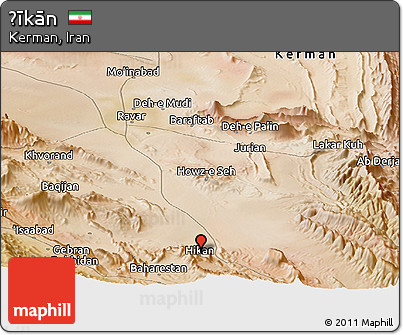 Satellite Panoramic Map of Ḩīkān