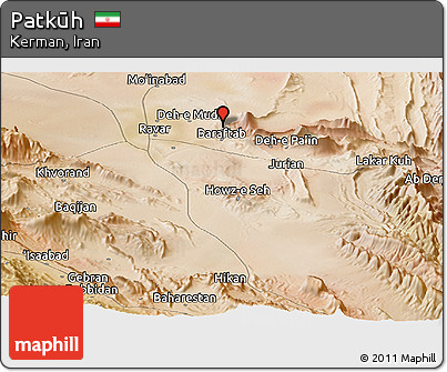 Satellite Panoramic Map of Patkūh