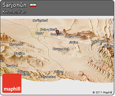 Satellite Panoramic Map of Sarjonūn