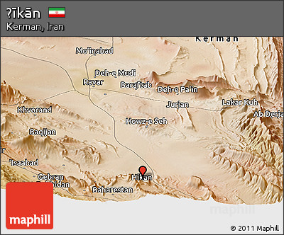 Satellite Panoramic Map of Ḩīkān