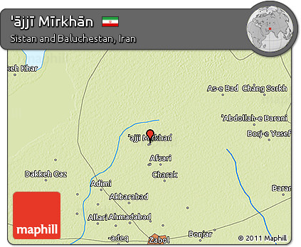 Physical 3D Map of 'ājjī Mīrkhān