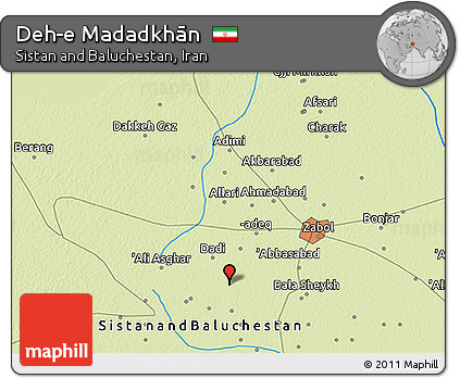Physical 3D Map of Deh-e Madadkhān