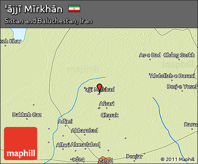 Physical 3D Map of 'ājjī Mīrkhān