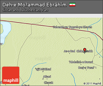 Physical 3D Map of Deh-e Moḩammad Ebrāhīm