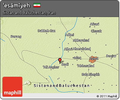 Physical 3D Map of 'esāmīyeh