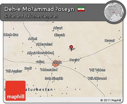 Satellite 3D Map of Deh-e Moḩammad Ḩoseyn