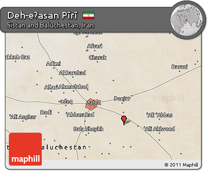 Satellite 3D Map of Deh-eḨasan Pīrī
