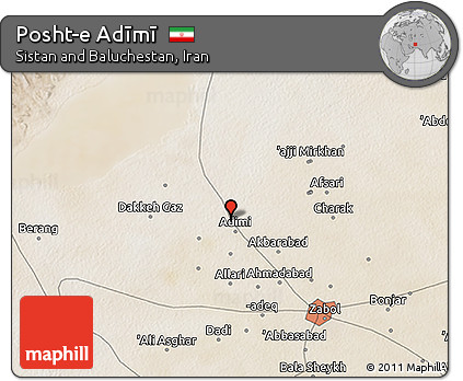 Satellite 3D Map of Posht-e Adīmī