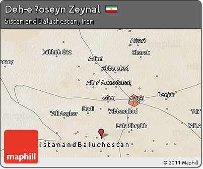 Satellite 3D Map of Deh-e Ḩoseyn Zeynal