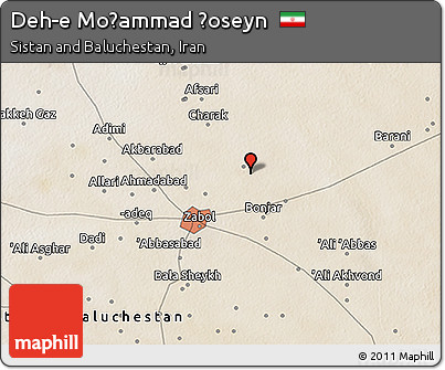Satellite 3D Map of Deh-e Moḩammad Ḩoseyn