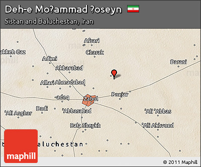 Satellite 3D Map of Deh-e Moḩammad Ḩoseyn