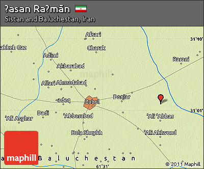 Physical Map of Ḩasan Raḩmān