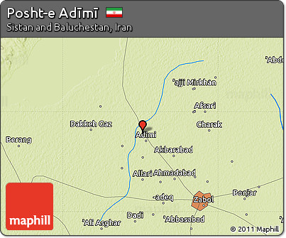 Physical Map of Posht-e Adīmī
