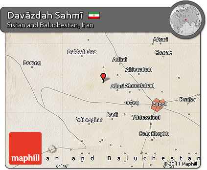 Satellite Map of Davāzdah Sahmī