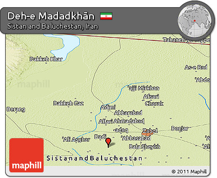 Physical Panoramic Map of Deh-e Madadkhān