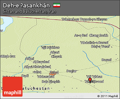 Physical Panoramic Map of Deh-e Ḩasankhān