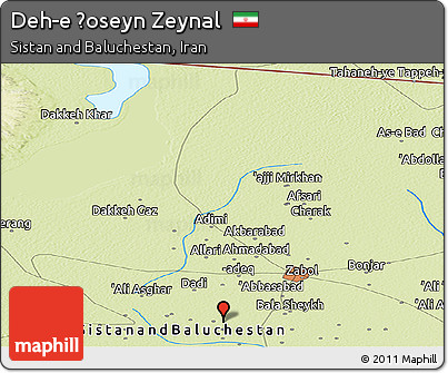 Physical Panoramic Map of Deh-e Ḩoseyn Zeynal