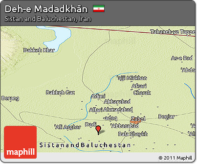 Physical Panoramic Map of Deh-e Madadkhān