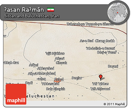 Satellite Panoramic Map of Ḩasan Raḩmān