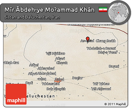 Satellite Panoramic Map of Mīr Ābdeh-ye Moḩammad Khān