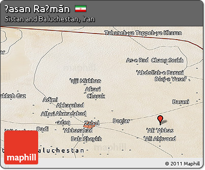 Satellite Panoramic Map of Ḩasan Raḩmān