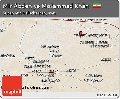 Satellite Panoramic Map of Mīr Ābdeh-ye Moḩammad Khān