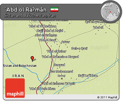 Physical 3D Map of `Abd Ol Raḩmān