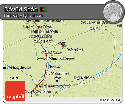 Physical 3D Map of Dāvūd Shāh