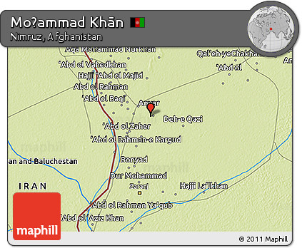 Physical 3D Map of Moḩammad Khān