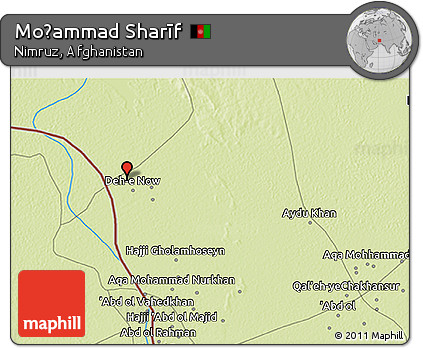 Physical 3D Map of Moḩammad Sharīf