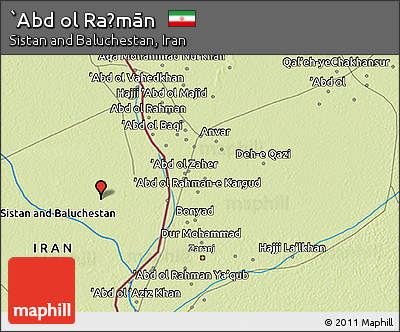 Physical 3D Map of `Abd Ol Raḩmān