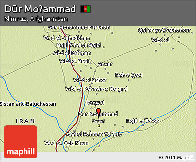 Physical 3D Map of Dūr Moḩammad