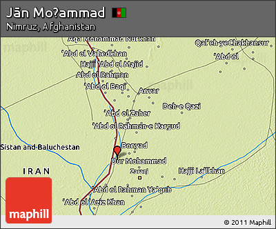 Physical 3D Map of Jān Moḩammad