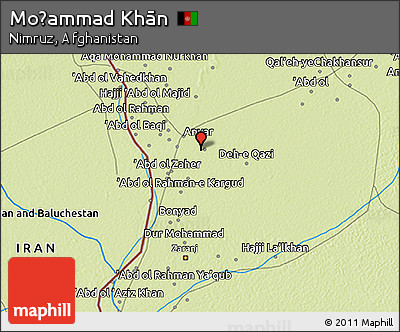Physical 3D Map of Moḩammad Khān
