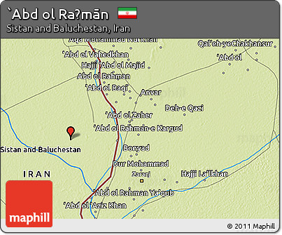 Physical 3D Map of `Abd Ol Raḩmān