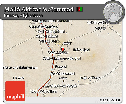 Satellite 3D Map of Mollā Akhtar Moḩammad