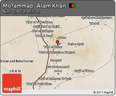 Satellite 3D Map of Moḩammad `Alam Khān