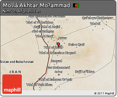 Satellite 3D Map of Mollā Akhtar Moḩammad