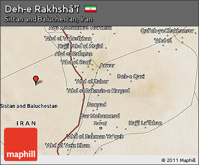 Satellite 3D Map of Deh-e Rakhshā'ī