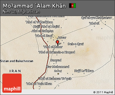 Satellite 3D Map of Moḩammad `Alam Khān