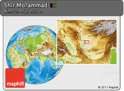 Physical Location Map of Shīr Moḩammad