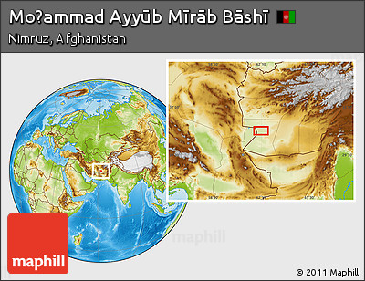 Physical Location Map of Moḩammad Ayyūb Mīrāb Bāshī