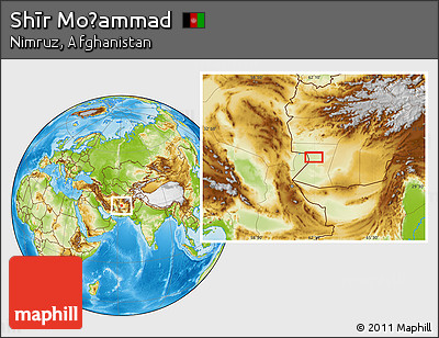 Physical Location Map of Shīr Moḩammad