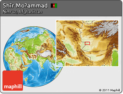 Physical Location Map of Shīr Moḩammad