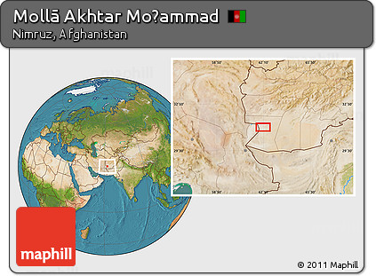 Satellite Location Map of Mollā Akhtar Moḩammad