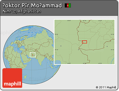 Savanna Style Location Map of Ḏoktor Pīr Moḩammad