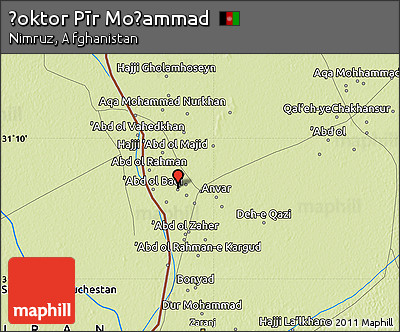 Physical Map of Ḏoktor Pīr Moḩammad