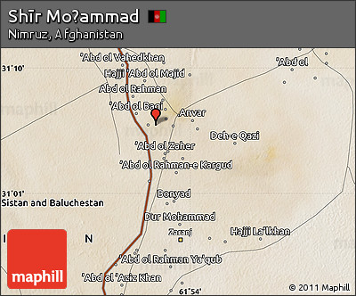 Satellite Map of Shīr Moḩammad