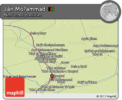 Physical Panoramic Map of Jān Moḩammad